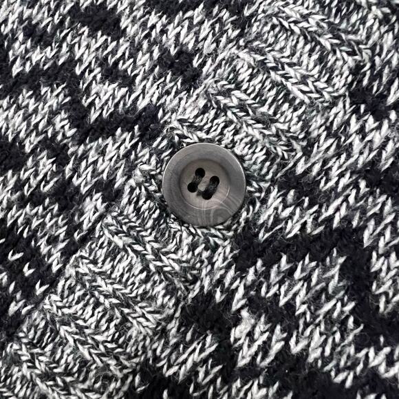 Vintage Michael Gerald Geometric Knit Pattern Cardigan Sweater Teal Purple Gray - Picture 5 of 5